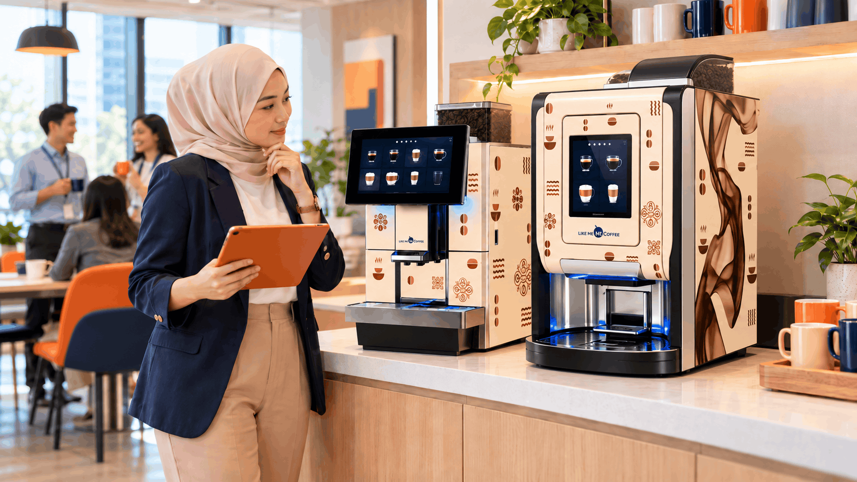 LMC-CM-001 tabletop coffee machine for office Malaysia pantries, by Like Me Coffee